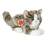 Katze liegend grau 20cm - 906919 Teddy Hermann